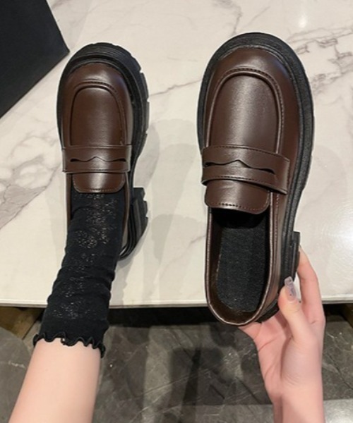 mebole(メボレ)の「ボリュームソールローファー(ローファー・レディース・アイボリー/ブラック/ブラウン・SMALL/MEDIUM/LARGE)」の18枚目の写真