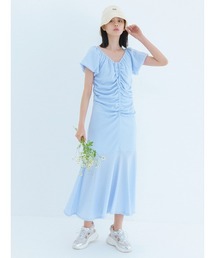 FURFUR パフスリーブミニワンピース 水色 SALE／40%OFF】パフスリーブデザインミニワンピース FURFUR