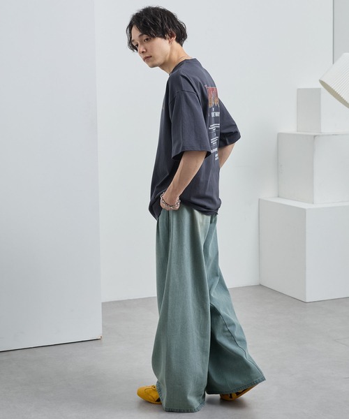 MONO-MART(モノマート)の「ヴィンテージライク2タック立体ワイドバギーデニムパンツ(デニムパンツ・メンズ・ブラック/チャコールグレー/ブルー/インディゴブルー・M/S/L)」の22枚目の写真