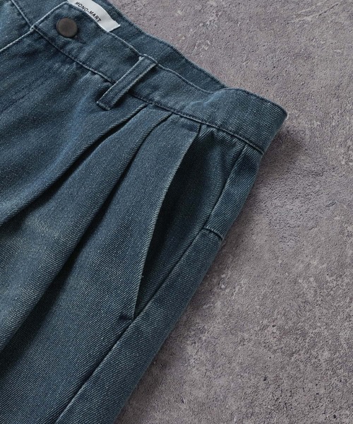 MONO-MART（モノマート）の「ヴィンテージライク2タック立体ワイドバギーデニムパンツ（デニムパンツ・メンズ・ブラック/チャコールグレー/ブルー/インディゴブルー・M/S/L）」の16枚目の写真