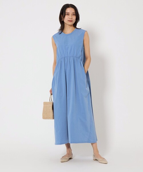 green label relaxing（グリーンレーベルリラクシング）の「ライトメモリー ノースリーブ ワンピース -UVカット-（ワンピース・レディース・オフホワイト/ブラック/コバルトブルー・FREE）」の15枚目の写真