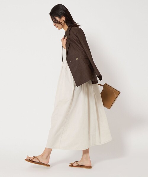 green label relaxing（グリーンレーベルリラクシング）の「ライトメモリー ノースリーブ ワンピース -UVカット-（ワンピース・レディース・オフホワイト/ブラック/コバルトブルー・FREE）」の19枚目の写真