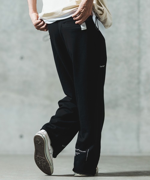 GLIMCLAP(グリムクラップ)の「mp13552- Wide straight sweat pants スウェットパンツ(スウェットパンツ・メンズ・ブラック/ミックスグレー/キナリ・S/M/L)」の2枚目の写真