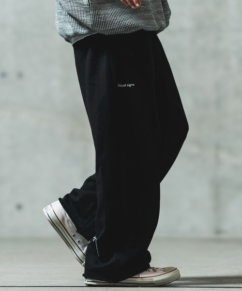 GLIMCLAP(グリムクラップ)の「mp13552- Wide straight sweat pants スウェットパンツ(スウェットパンツ・メンズ・ブラック/ミックスグレー/キナリ・S/M/L)」の5枚目の写真