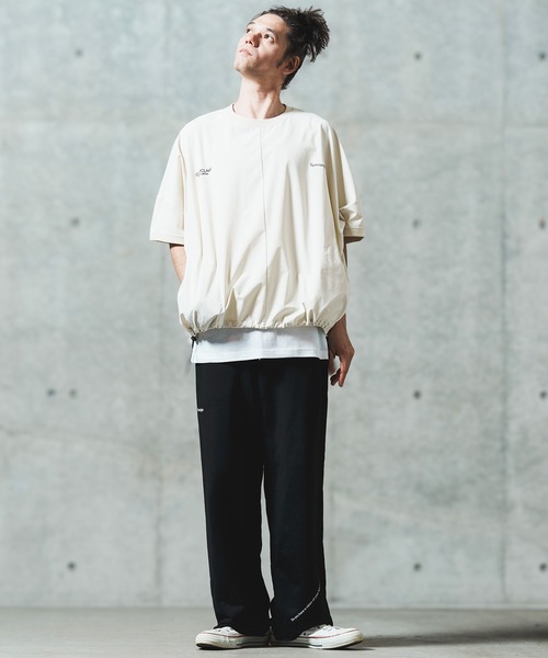 GLIMCLAP(グリムクラップ)の「mp13552- Wide straight sweat pants スウェットパンツ(スウェットパンツ・メンズ・ブラック/ミックスグレー/キナリ・S/M/L)」の8枚目の写真