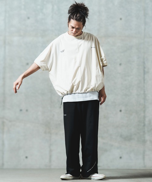 GLIMCLAP(グリムクラップ)の「mp13552- Wide straight sweat pants スウェットパンツ(スウェットパンツ・メンズ・ブラック/ミックスグレー/キナリ・S/M/L)」の9枚目の写真