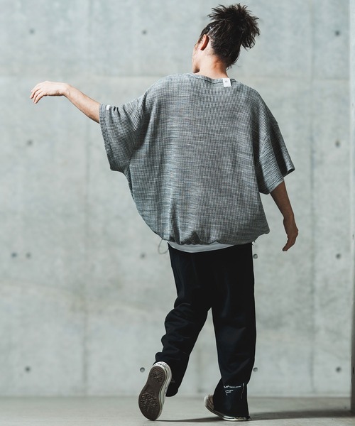 GLIMCLAP(グリムクラップ)の「mp13552- Wide straight sweat pants スウェットパンツ(スウェットパンツ・メンズ・ブラック/ミックスグレー/キナリ・S/M/L)」の11枚目の写真