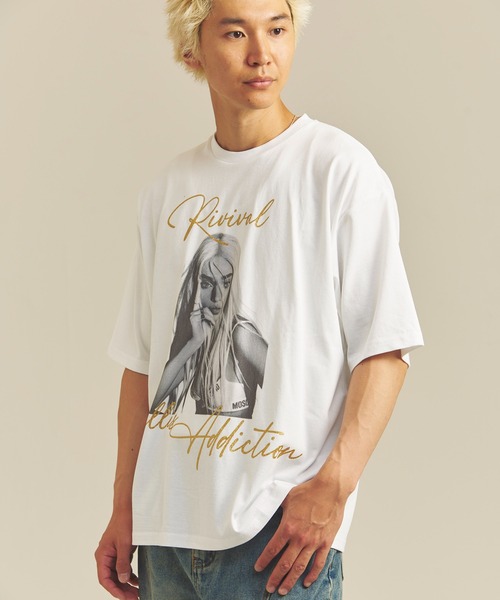 GALLIS ADDICTION(ガリスアディクション)の「GA GLITTER GIRL-PHOTO TEE(Tシャツ/カットソー・メンズ・ホワイト/ブラック/チャコール・M/L)」の5枚目の写真