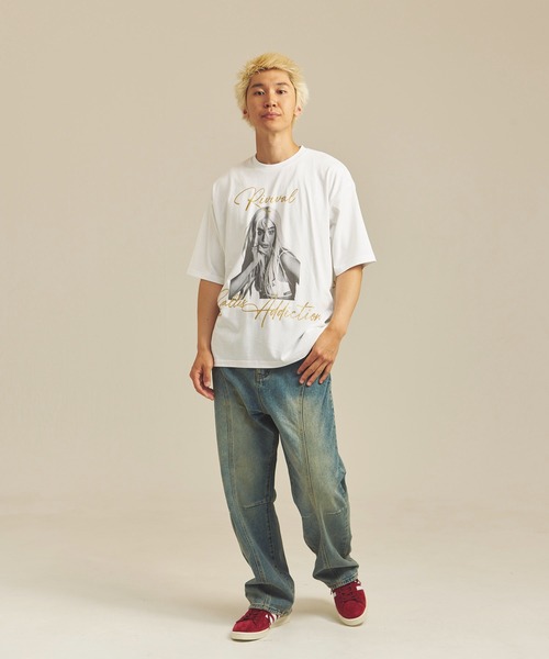 GALLIS ADDICTION(ガリスアディクション)の「GA GLITTER GIRL-PHOTO TEE(Tシャツ/カットソー・メンズ・ホワイト/ブラック/チャコール・M/L)」の12枚目の写真