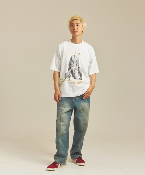 GALLIS ADDICTION(ガリスアディクション)の「GA GLITTER GIRL-PHOTO TEE(Tシャツ/カットソー・メンズ・ホワイト/ブラック/チャコール・M/L)」の13枚目の写真