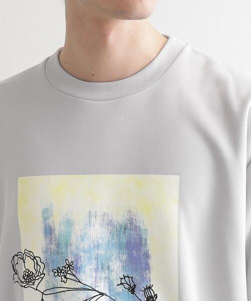 セール】フラワー刺繍アブストカットソー（Tシャツ/カットソー