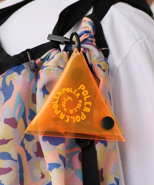 POLeR(ポーラー)の「POLeR/ポーラー PVC TRYANGLE COIN CASE コインケース(コインケース・メンズ・ブラック/イエロー/クリア/オレンジ・FREE)」の1枚目の写真