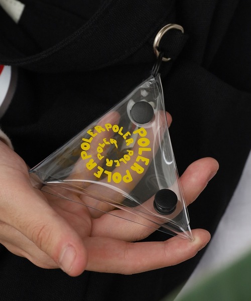 POLeR(ポーラー)の「POLeR/ポーラー PVC TRYANGLE COIN CASE コインケース(コインケース・メンズ・ブラック/イエロー/クリア/オレンジ・FREE)」の4枚目の写真