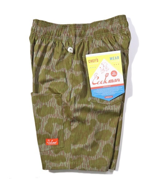 COOKMAN（クックマン）の「cookman クックマン シェフ ショートパンツ ハーフパンツ イージーパンツ フロントポケット Front pocket Camo Green（その他パンツ・メンズ・グリーン・MEDIUM/LARGE）」の2枚目の写真