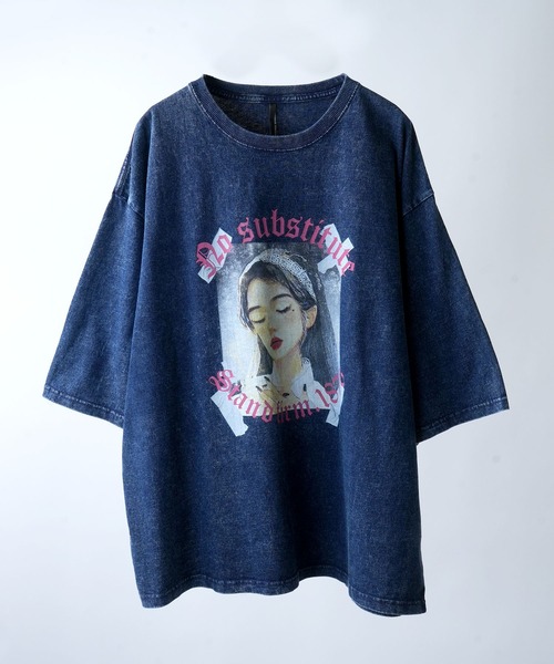 Starting Over（スターティングオーバー）の「【ユニセックス/古着風】Chemical hard wash printed t-shirt/ケミカルハードウォッシュ ビンテージライク プリントTシャツ / ピグメントT / オーバーサイズ（Tシャツ/カットソー・メンズ・ネイビー/ブルー系その他/ブラック系その他4/レッド系その他/ブラック/ブラック系その他2/ワイン/ブルー系その他2/ブラック系その他/ブラック系その他3/ブラック系その他5/レッド系その他2/ブラック系その他6/ブラック系その他7/ブラック系/ブルー系その他3/ブルー系その他4/ブルー系その他5/ブルー系その他6/ブラック系1・M/L/XL/S）」の12枚目の写真