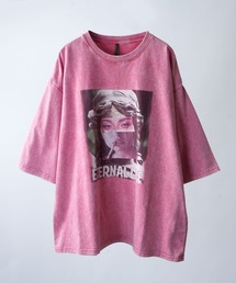 Starting Over | Chemical hard wash printed t-shirt/ケミカル ハードウォッシュ プリントTシャツ ピグメントTシャツ(Tシャツ/カットソー)