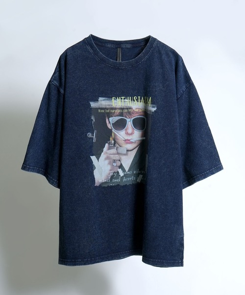 Starting Over（スターティングオーバー）の「【ユニセックス/古着風】Chemical hard wash printed t-shirt/ケミカルハードウォッシュ ビンテージライク プリントTシャツ / ピグメントT / オーバーサイズ（Tシャツ/カットソー・メンズ・ネイビー/ブルー系その他/ブラック系その他4/レッド系その他/ブラック/ブラック系その他2/ワイン/ブルー系その他2/ブラック系その他/ブラック系その他3/ブラック系その他5/レッド系その他2/ブラック系その他6/ブラック系その他7/ブラック系/ブルー系その他3/ブルー系その他4/ブルー系その他5/ブルー系その他6/ブラック系1・M/L/XL/S）」の16枚目の写真