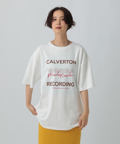 LEPSIM（レプシィム）の「BIGプリントチュニック　490451（Tシャツ/カットソー・レディース・イエロー/ライトグレー/チャコールグレー/オフホワイト/ホワイト系その他/ブラック・FREE）」の3枚目の写真