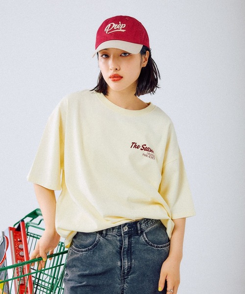 LEPSIM（レプシィム）の「BIGプリントチュニック　490451（Tシャツ/カットソー・レディース・イエロー/ライトグレー/チャコールグレー/オフホワイト/ホワイト系その他/ブラック・FREE）」の6枚目の写真