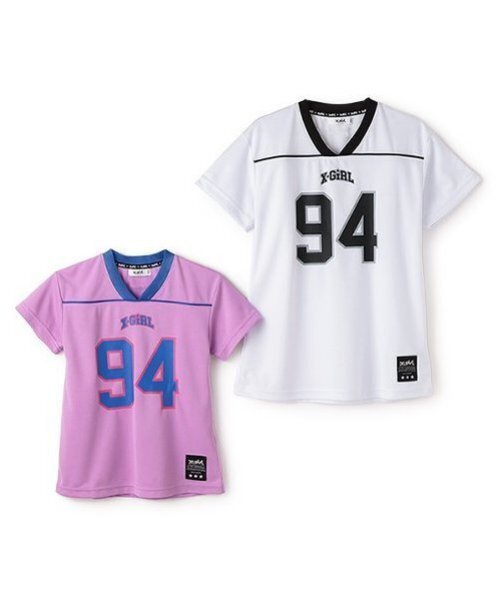 X-girl Stages（エックスガールステージス）の「【TBSドラマ フェイクマミー 着用アイテム】パイピング切替ナンバリング半袖ワンピース（ワンピース・キッズ・ラベンダー/オフホワイト・140cm/130cm/110cm/100cm/120cm）」の10枚目の写真