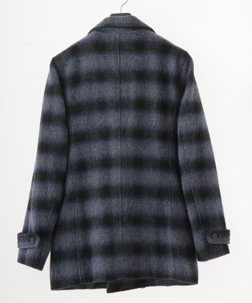 NO ID.（ノーアイディ）の「mj3502-WﾓｯｻｵﾝﾌﾞﾚｰﾁｪｯｸPｺｰﾄ（ピーコート