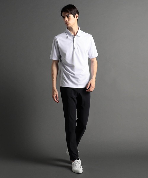 MONSIEUR NICOLE（ムッシュニコル）の「【ex/tra】ドライメッシュ サイドロゴポロシャツ（ポロシャツ・メンズ・ブラック/チャコールグレー/ホワイト・LARGE/X-LARGE/MEDIUM）」の4枚目の写真