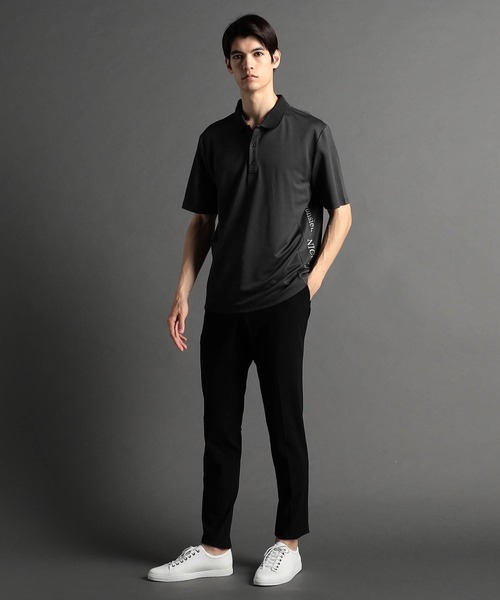 MONSIEUR NICOLE（ムッシュニコル）の「【ex/tra】ドライメッシュ サイドロゴポロシャツ（ポロシャツ・メンズ・ブラック/チャコールグレー/ホワイト・LARGE/X-LARGE/MEDIUM）」の5枚目の写真