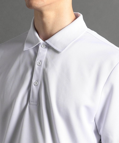 MONSIEUR NICOLE（ムッシュニコル）の「【ex/tra】ドライメッシュ サイドロゴポロシャツ（ポロシャツ・メンズ・ブラック/チャコールグレー/ホワイト・LARGE/X-LARGE/MEDIUM）」の9枚目の写真