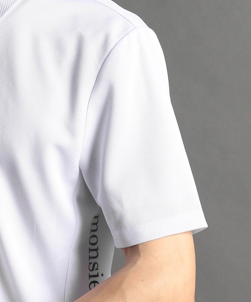 MONSIEUR NICOLE（ムッシュニコル）の「【ex/tra】ドライメッシュ サイドロゴポロシャツ（ポロシャツ・メンズ・ブラック/チャコールグレー/ホワイト・LARGE/X-LARGE/MEDIUM）」の10枚目の写真