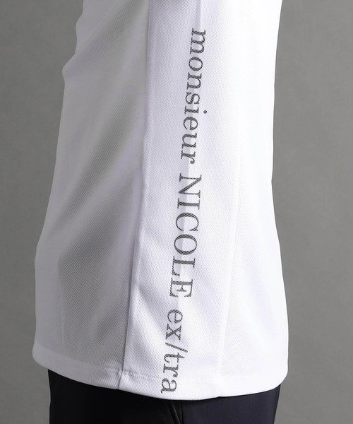 MONSIEUR NICOLE（ムッシュニコル）の「【ex/tra】ドライメッシュ サイドロゴポロシャツ（ポロシャツ・メンズ・ブラック/チャコールグレー/ホワイト・LARGE/X-LARGE/MEDIUM）」の12枚目の写真