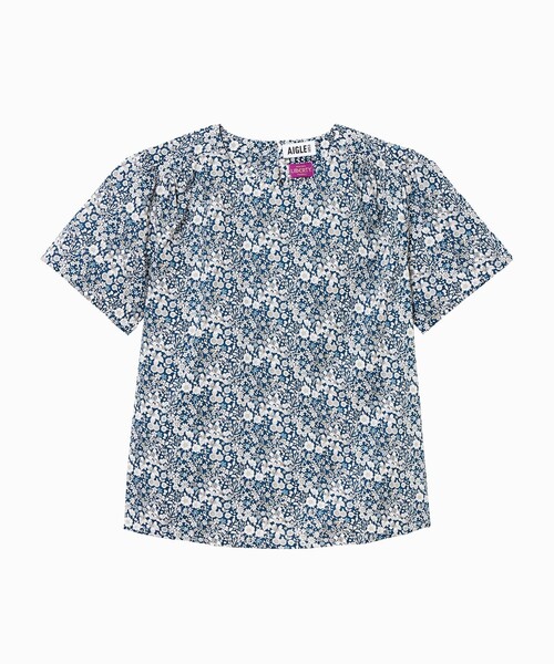 AIGLE(エーグル)の「リバティプリントブラウス(シャツ/ブラウス・レディース・ブルー/ベージュ・40/36/38)」の9枚目の写真