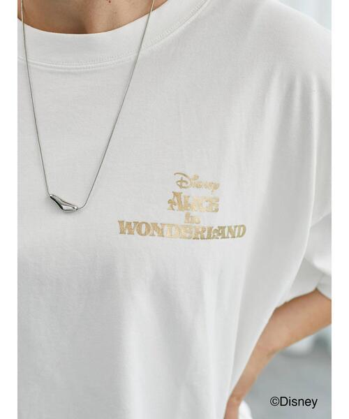 Lugnoncure(ルノンキュール)の「【Disney】ふしぎの国のアリス/プリントTシャツ1(Tシャツ/カットソー・レディース・オフホワイト/チャコールグレー・F)」の7枚目の写真