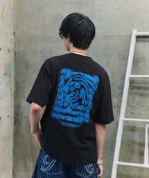 韓国風バックプリント / スモークモチーフ / スプレーハート ビッグシルエット バックプリント 半袖Tシャツ ワンポイント カットソー ユニセックス