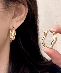 UP START（アップスタート）の「ディストーションオーバルリングピアス/ペア(RO)（ピアス（両耳用））」