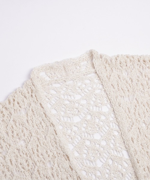 La-gemme（ラジェム）の「レースニット ロングカーディガン（カーディガン/ボレロ・レディース・ベージュ/アイボリー/ブラック・フリー）」の22枚目の写真