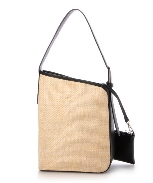 cache cache(カシュ カシュ)の「カシュカシュ cachecache / 雑材風アシンメトリートート(トートバッグ・レディース・キャメル/ブラック/アイボリー・FREE)」の14枚目の写真