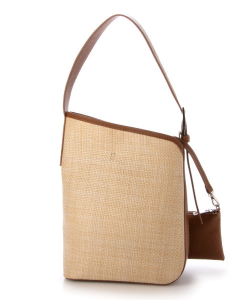 cache cache(カシュ カシュ)の「カシュカシュ cachecache / 雑材風アシンメトリートート(トートバッグ・レディース・キャメル/ブラック/アイボリー・FREE)」の21枚目の写真