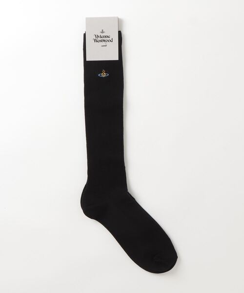 Vivienne Westwood(ヴィヴィアンウエストウッド)の「BASIC HIGH SOCK(ソックス/靴下・レディース・ブラック/ホワイト・S)」の2枚目の写真