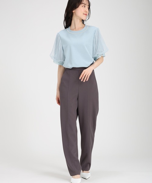 fifth(フィフス)の「パール付きパフスリーブTブラウス(Tシャツ/カットソー・レディース・ライトブルー/ブラック/ホワイト・M)」の21枚目の写真