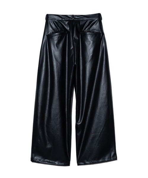 glamb（グラム）の「Synth Leather Baggy Slacks / シンセレザーバギースラックス（スラックス・メンズ・ブラック/ブラック系その他・S/M/L）」の5枚目の写真