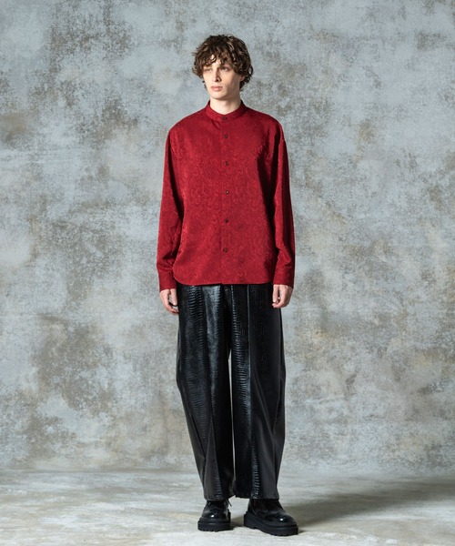 glamb（グラム）の「Synth Leather Baggy Slacks / シンセレザーバギースラックス（スラックス・メンズ・ブラック/ブラック系その他・S/M/L）」の10枚目の写真
