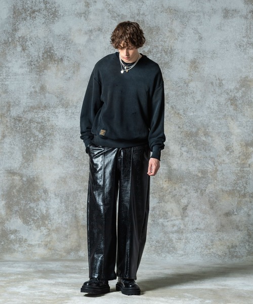 Synth Leather Baggy Slacks / シンセレザーバギースラックス