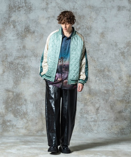 glamb（グラム）の「Synth Leather Baggy Slacks / シンセレザーバギースラックス（スラックス・メンズ・ブラック/ブラック系その他・S/M/L）」の15枚目の写真