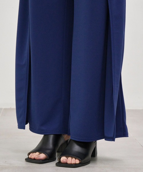 COGTHEBIGSMOKE(コグザビッグスモーク)の「【COGTHEBIGSMOKE/コグザビッグスモーク】LUELLA WIDE-LEG WRAP TROUSERS/ラップワイドトラウザーズ/ワイドパンツ(その他パンツ・レディース・ブラック/インディゴブルー/グレイッシュベージュ・1)」の10枚目の写真