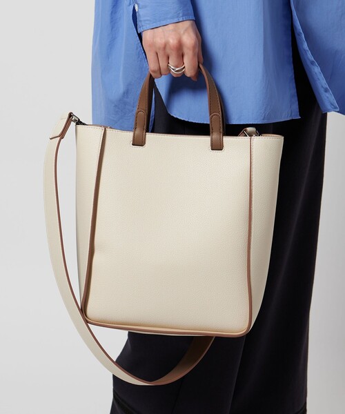 UNITED ARROWS（ユナイテッドアローズ）の「ミニ コンビ トートバッグ（トートバッグ・レディース・オフホワイト/ブラック・FREE）」の15枚目の写真