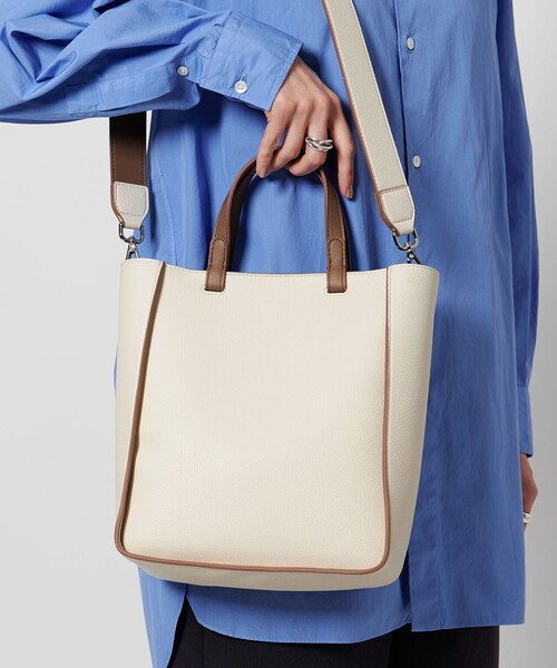 UNITED ARROWS（ユナイテッドアローズ）の「ミニ コンビ トートバッグ（トートバッグ・レディース・オフホワイト/ブラック・FREE）」の16枚目の写真