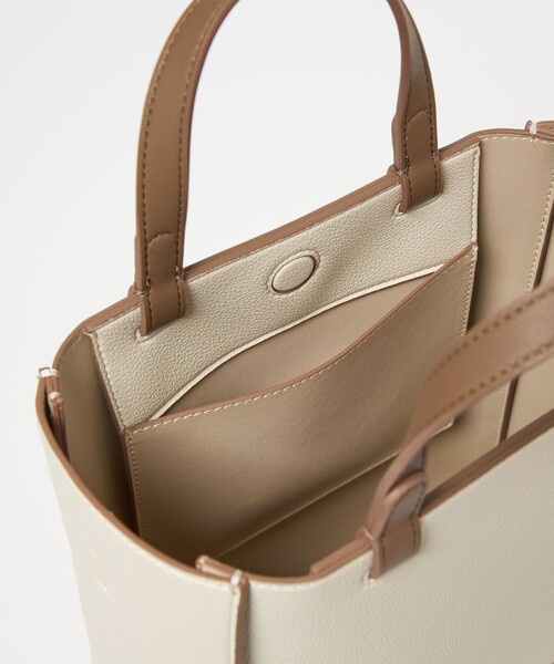 UNITED ARROWS（ユナイテッドアローズ）の「ミニ コンビ トートバッグ（トートバッグ・レディース・オフホワイト/ブラック・FREE）」の12枚目の写真