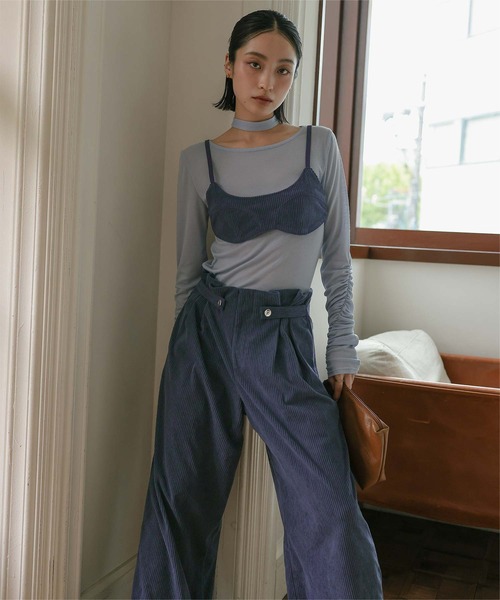 miette(ミエット)の「コーデュロイビスチェセットアップ(セットアップ・レディース・ネイビー/ブラウン・M/S)」の22枚目の写真
