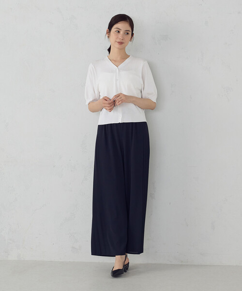 COMME CA ISM（コムサイズム）の「【接触冷感・ウォッシャブル】2WAY半袖 カーディガン（カーディガン/ボレロ・レディース・ホワイト/レッド/ブラック・MEDIUM/LARGE）」の7枚目の写真