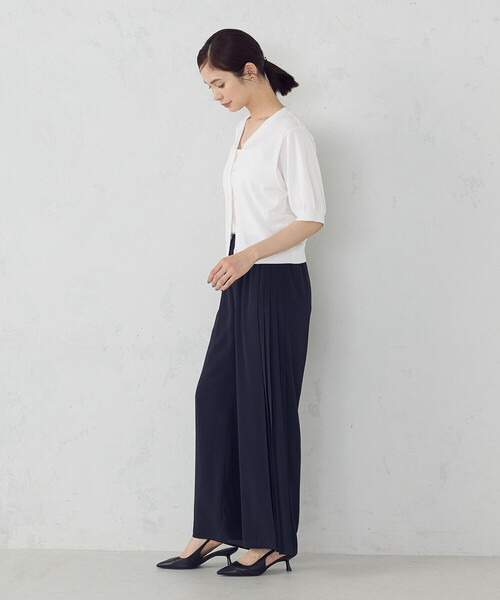 COMME CA ISM（コムサイズム）の「【接触冷感・ウォッシャブル】2WAY半袖 カーディガン（カーディガン/ボレロ・レディース・ホワイト/レッド/ブラック・MEDIUM/LARGE）」の10枚目の写真